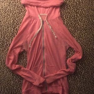 Light pink American eagle zip up